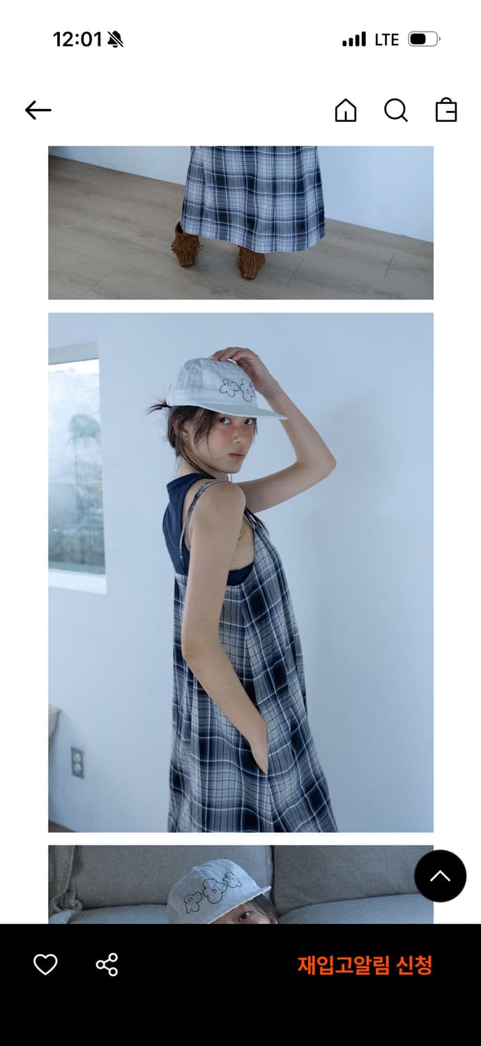 후쿠스포쿠스 Anns Check Dress_Navy 상품이미지2