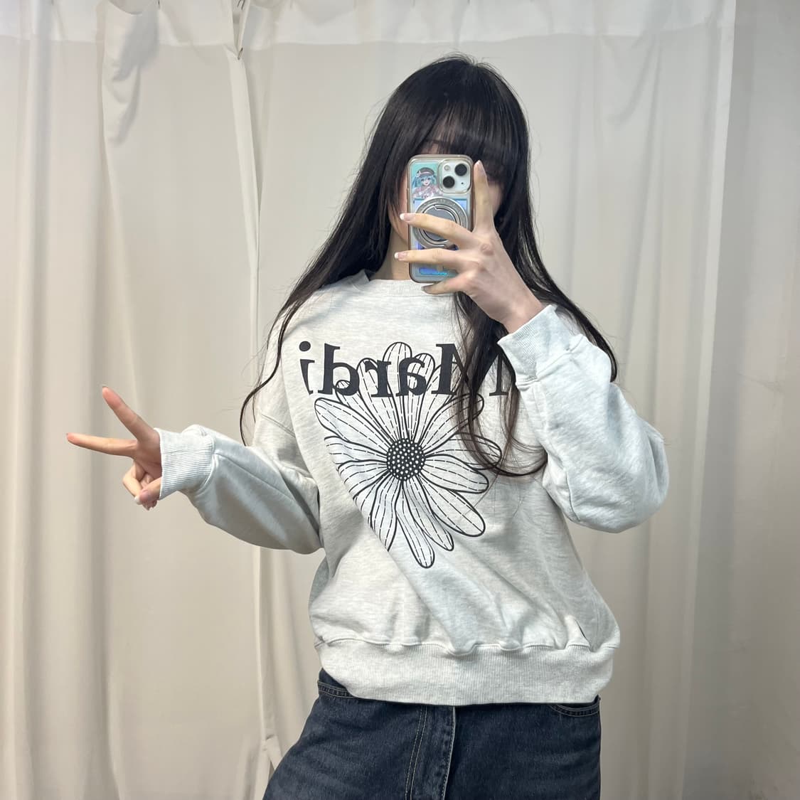 Mardi Mercredi melange sweatshirt 상품이미지2