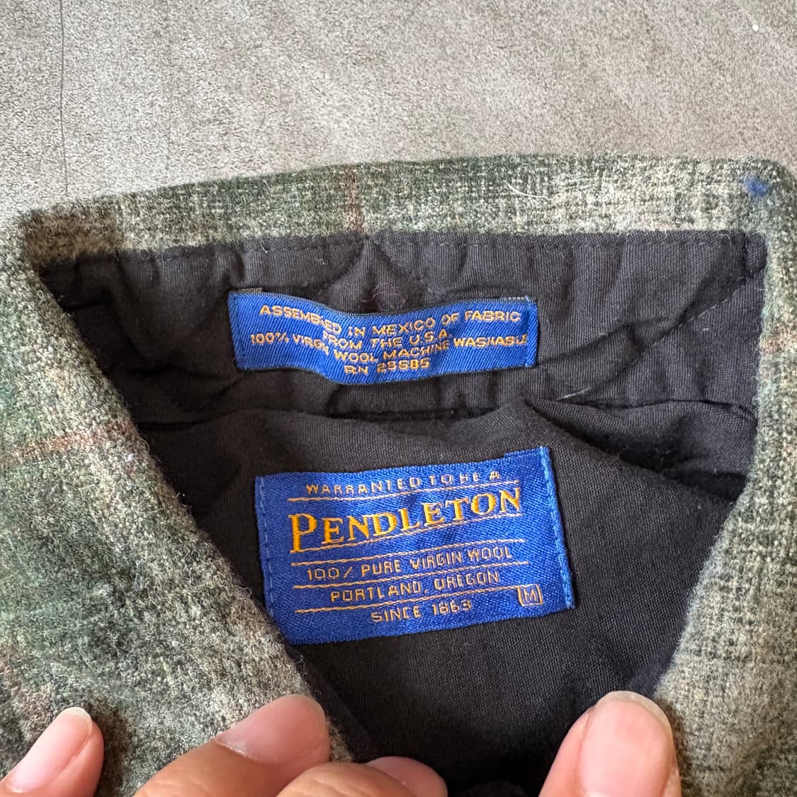 90s Pendleton 90년대 미국 생산 펜들턴 체크 울 셔츠 상품이미지5