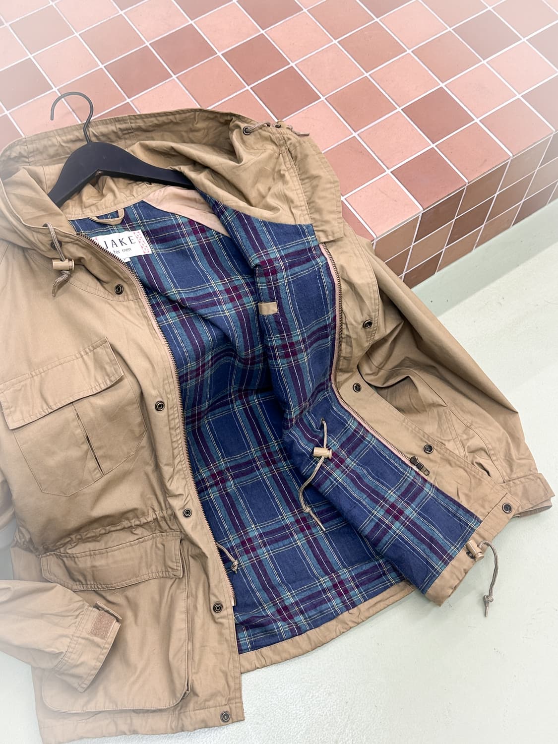 beige pocket oversized safari HD jacket 상품이미지6