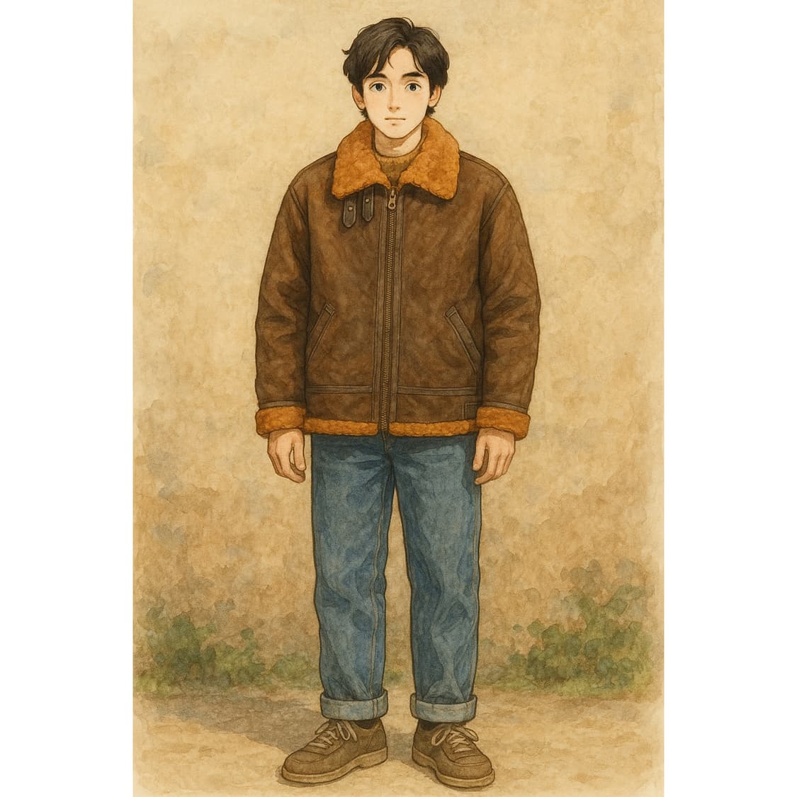 [107] 90s J.SCIPIO 빈티지 양가죽 양털 무스탕  상품이미지10