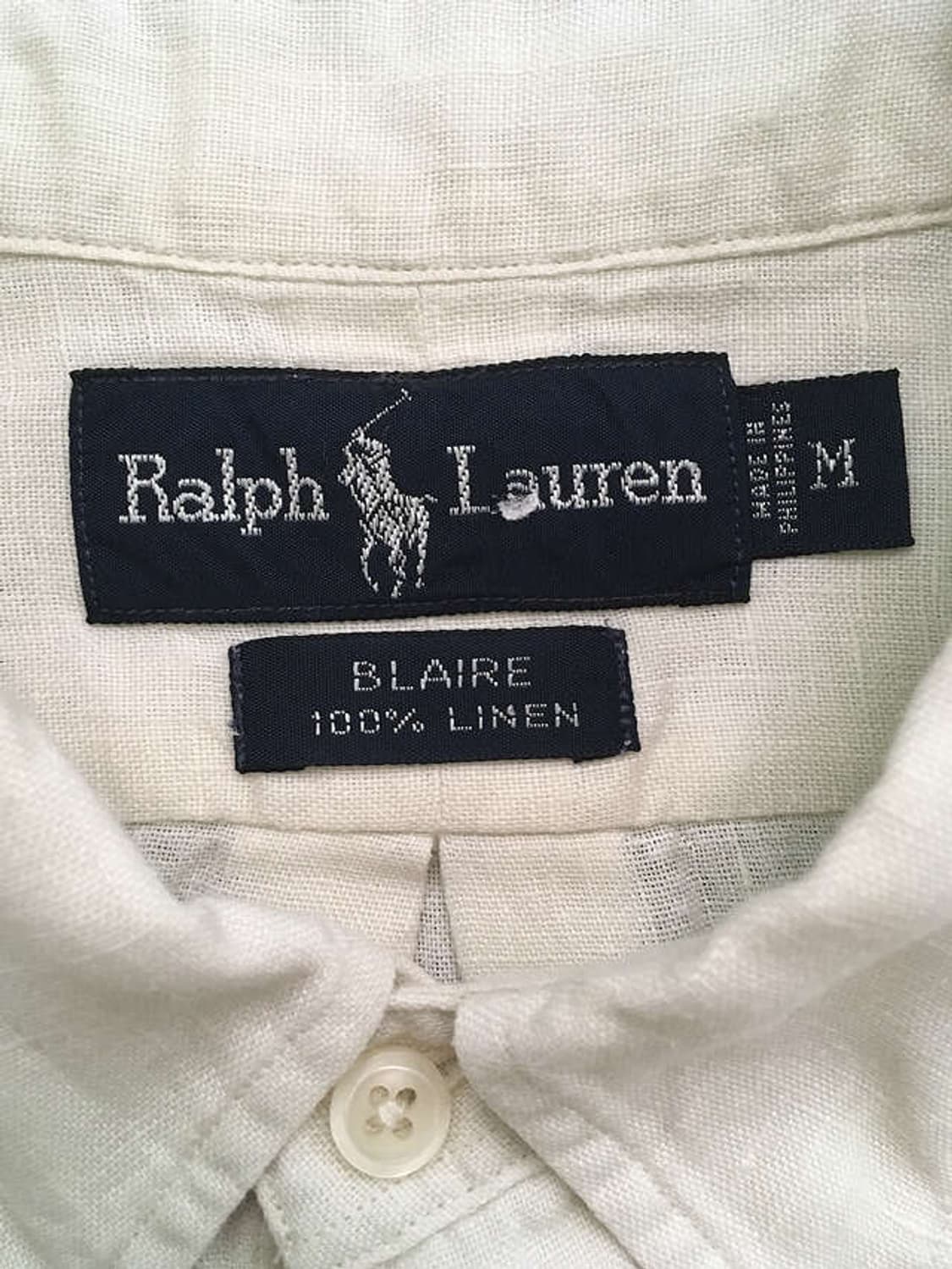 90s Ecru blaire 100% Linen shirts 상품이미지2