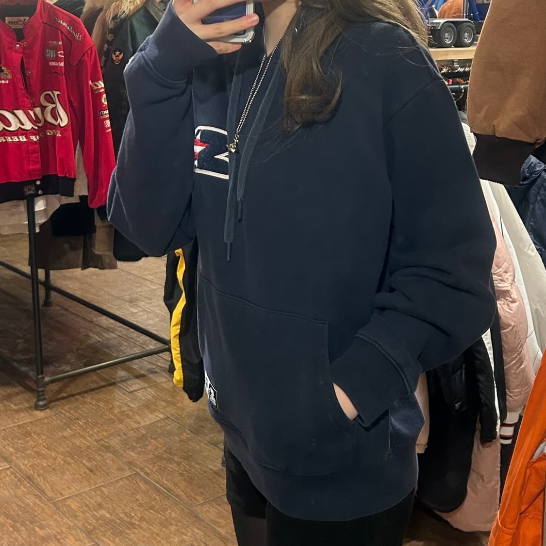 [HI] 스타터 후드티 네이비 상품이미지4