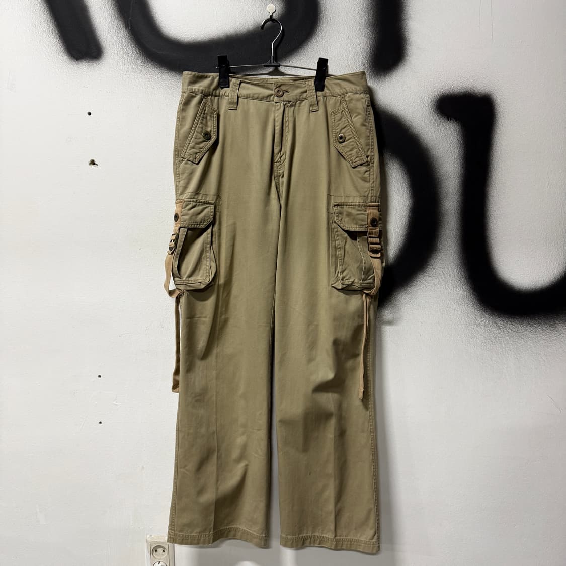 VTG 빈티지 빅사이즈 버클 디테일 코튼 와이드 카고 팬츠 상품이미지1