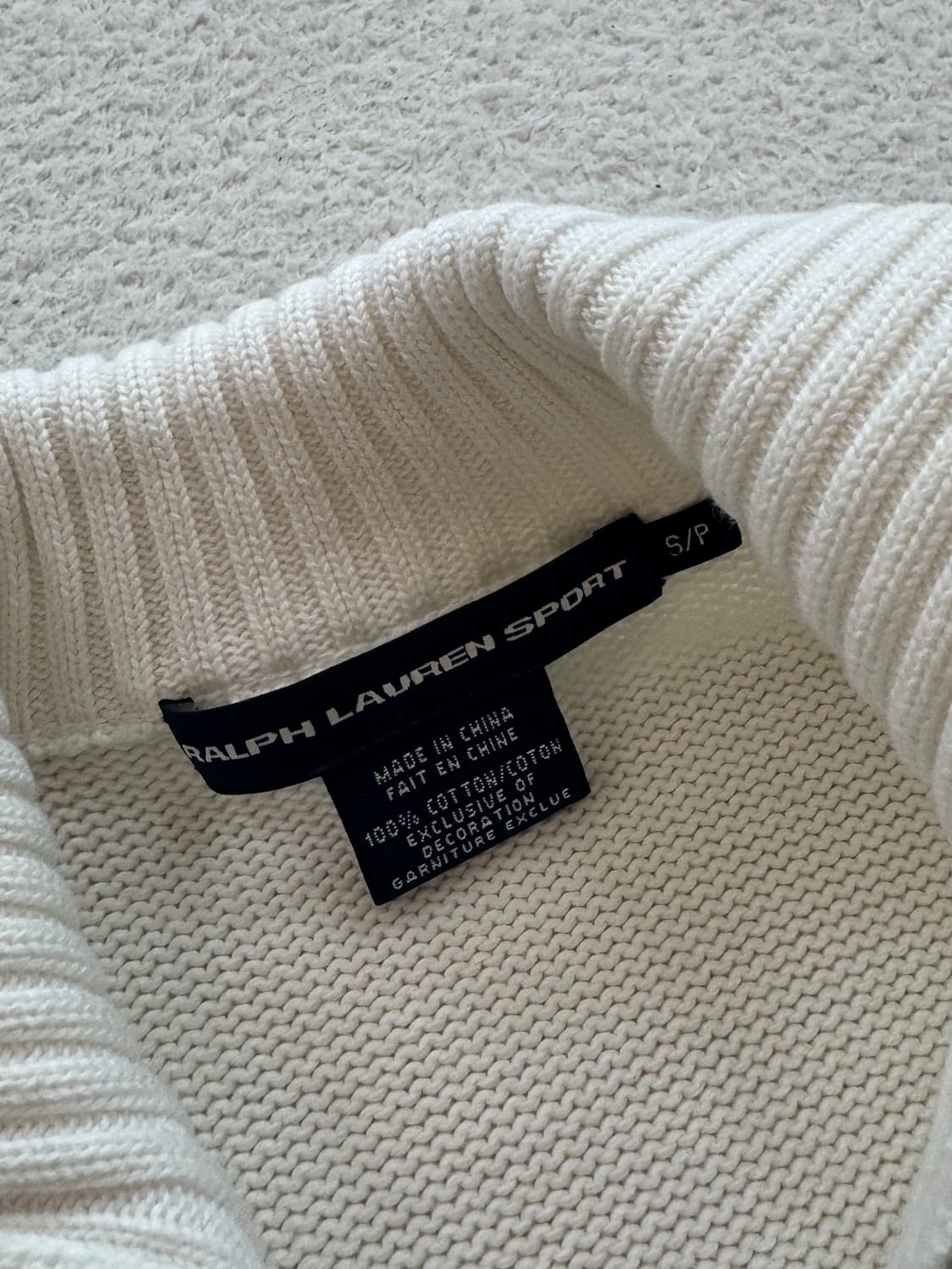 폴로 화이트 꽈배기 집업 상품이미지4