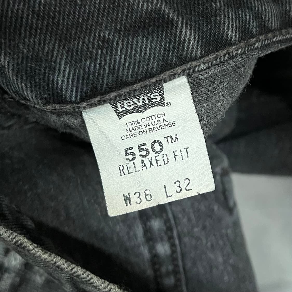 90s USA 리바이스550 블랙진 (35“) 상품이미지6