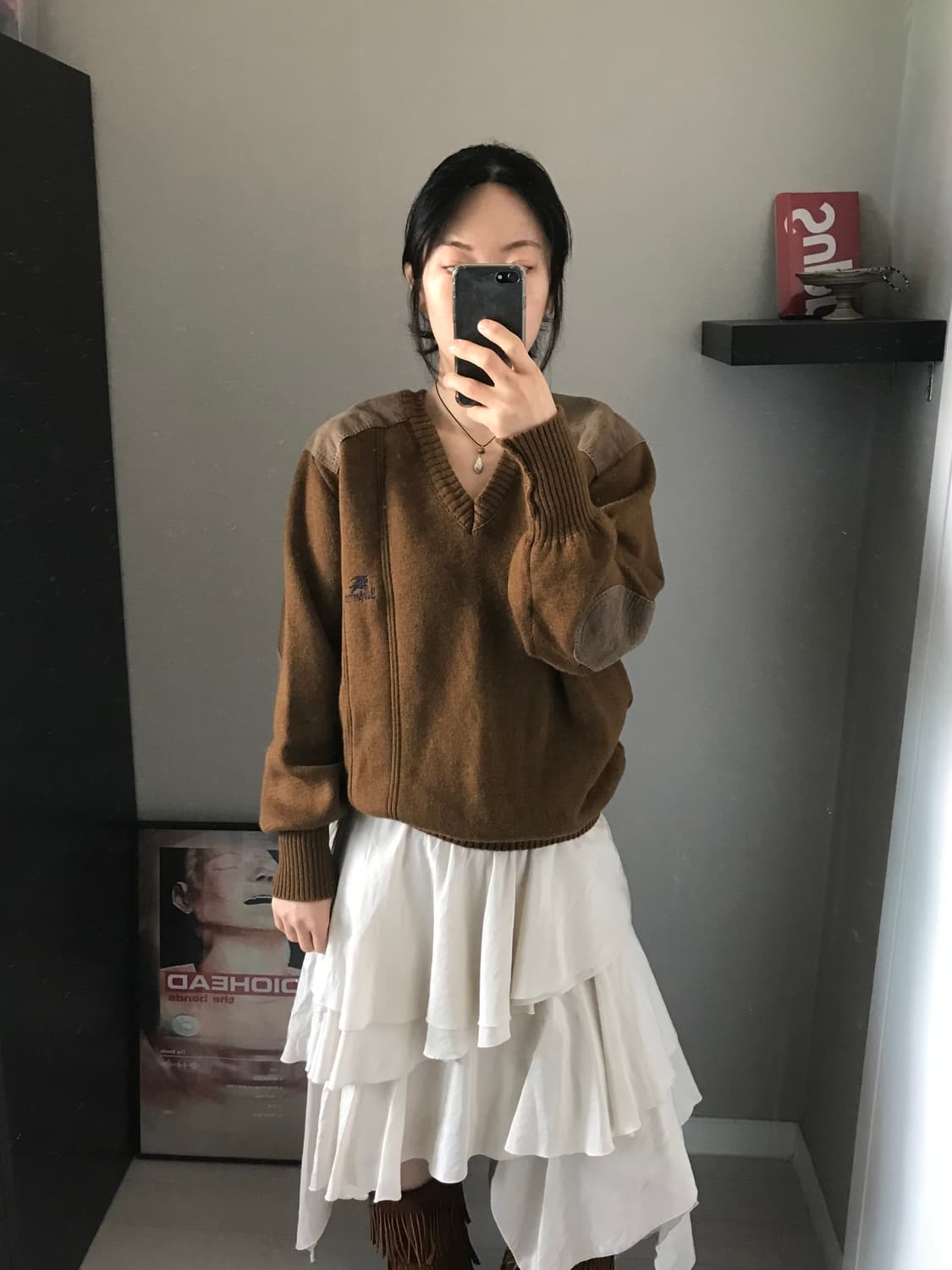 버버리 90년대 올드스쿨 코만도 니트 카멜 상품이미지1