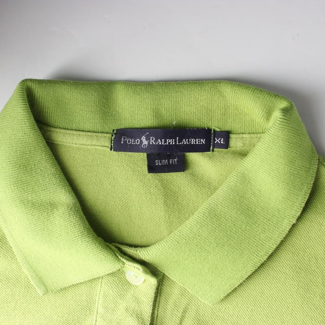 폴로랄프로렌 라임 슬림핏 반팔 카라티 XL 상품이미지5