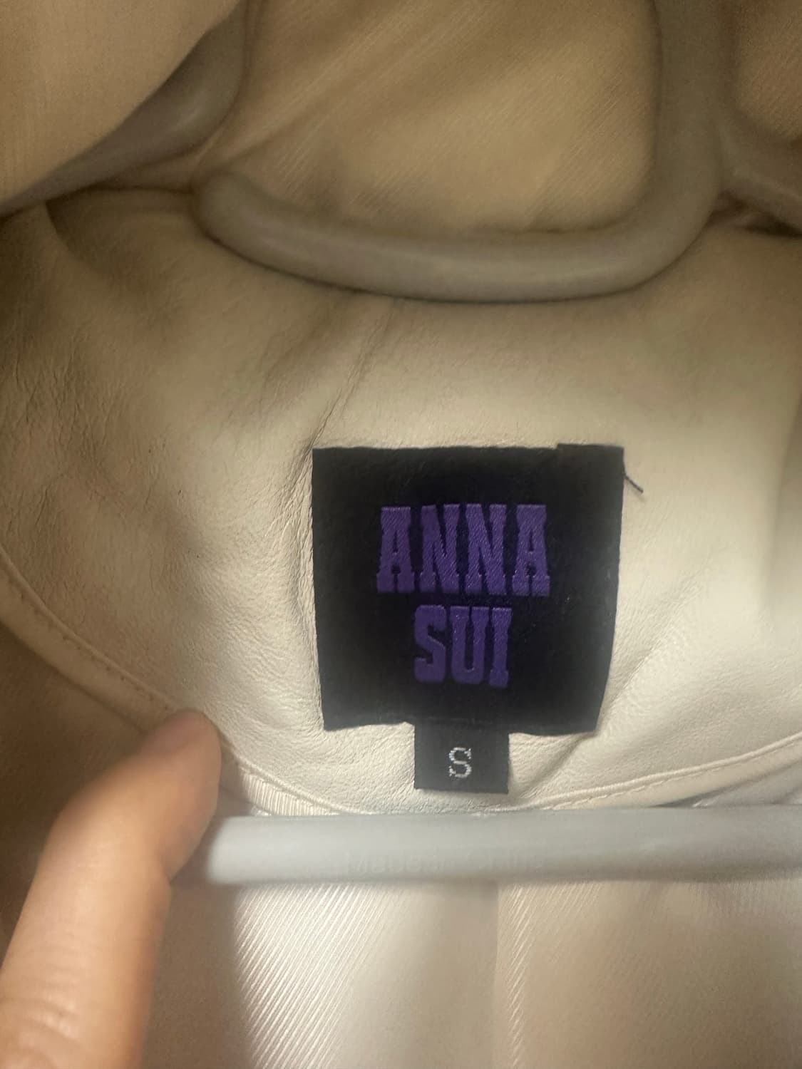 안나수이   구스다운  폭스퍼  양가죽  자켓-S사이즈 상품이미지6