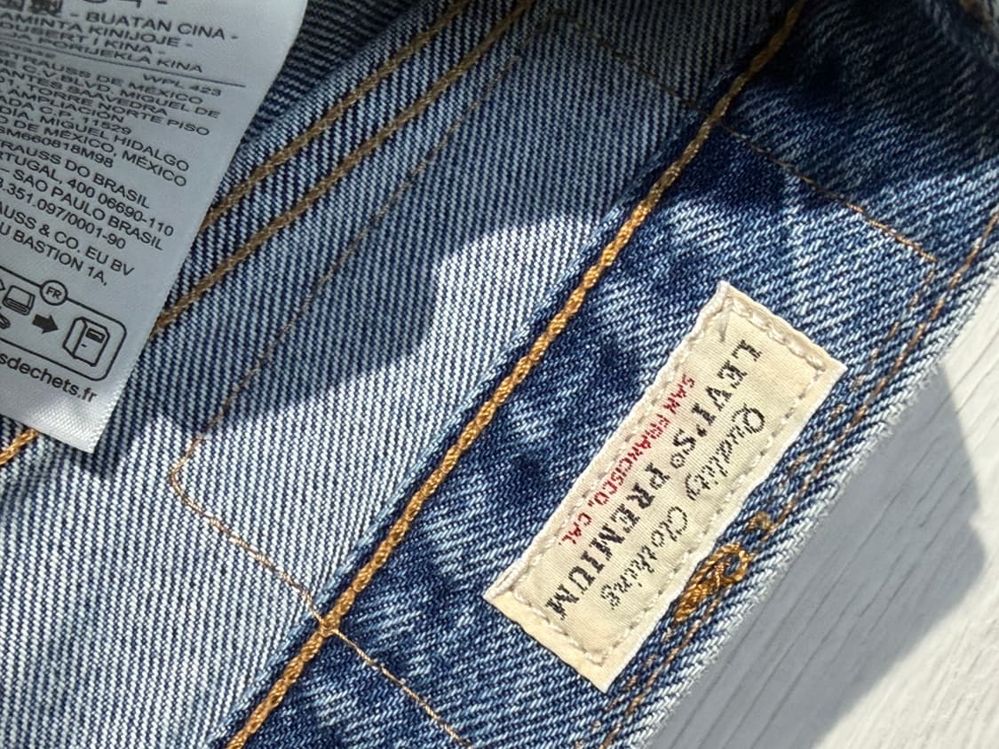 리바이스 501 데미지 워싱 청바지 W34 L30 상품이미지2