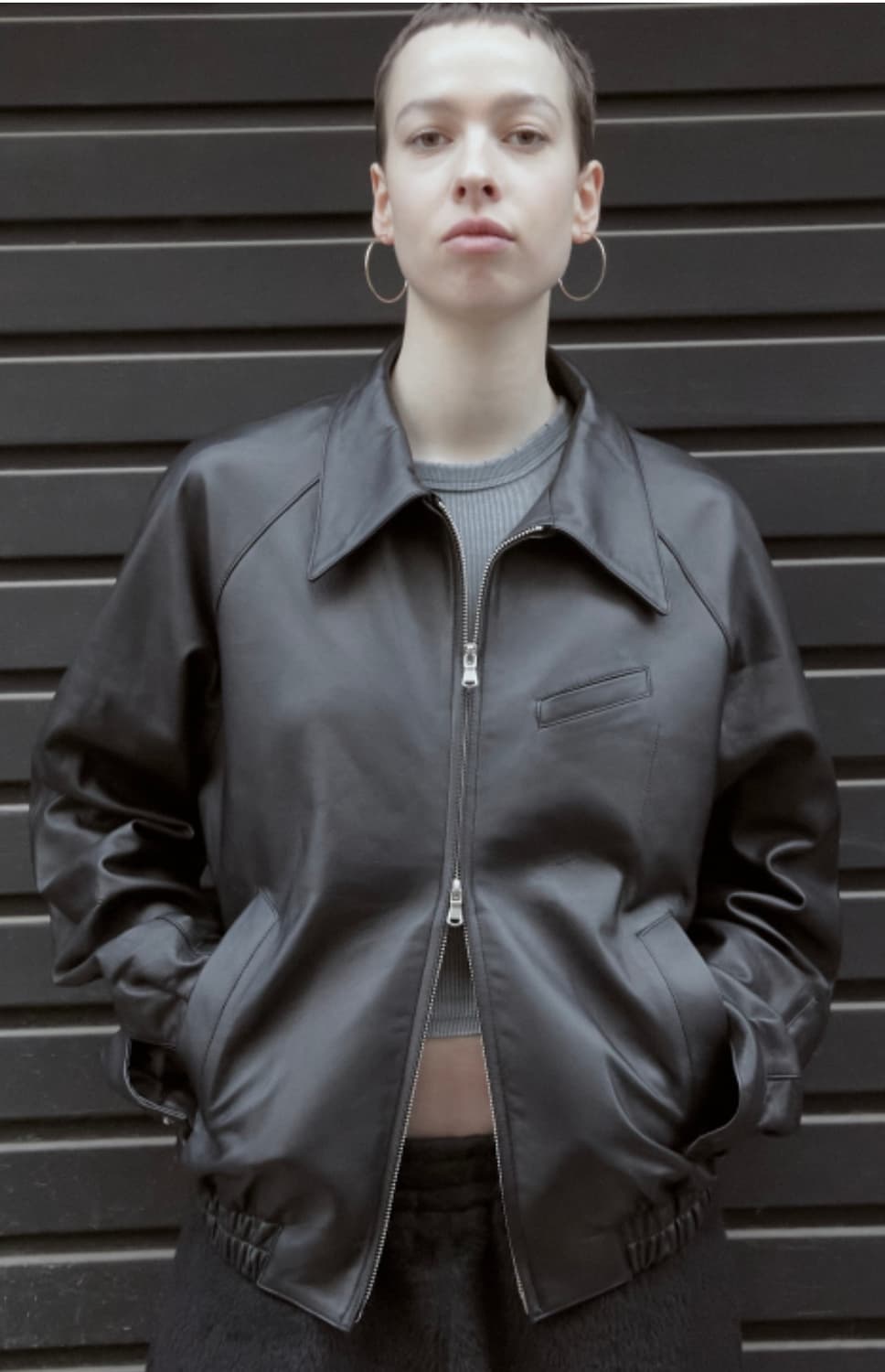 [2] 머듈 가죽자켓 블랙 상품이미지1