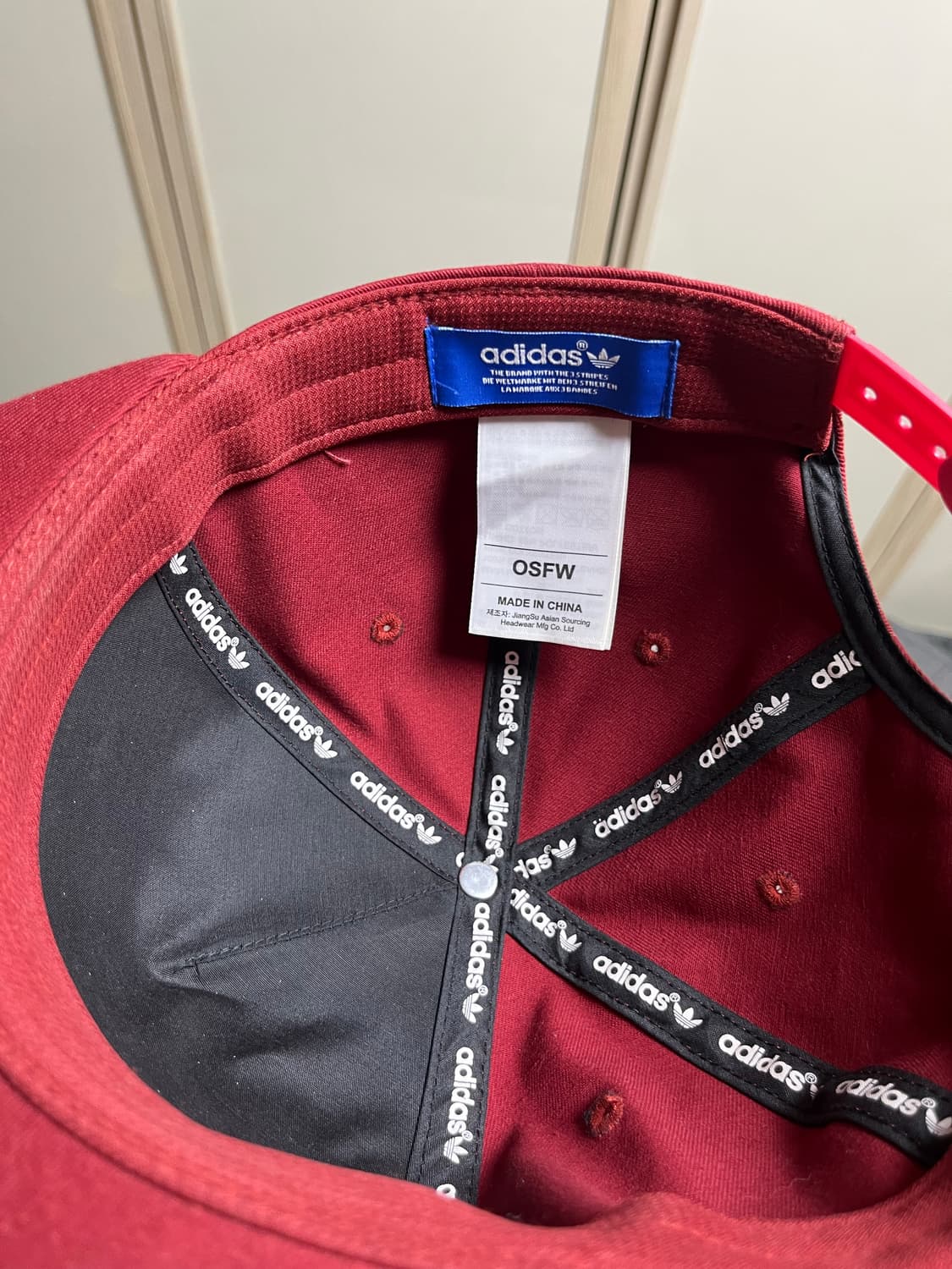 아디다스 트레포일 스냅백 버건디 상품이미지3