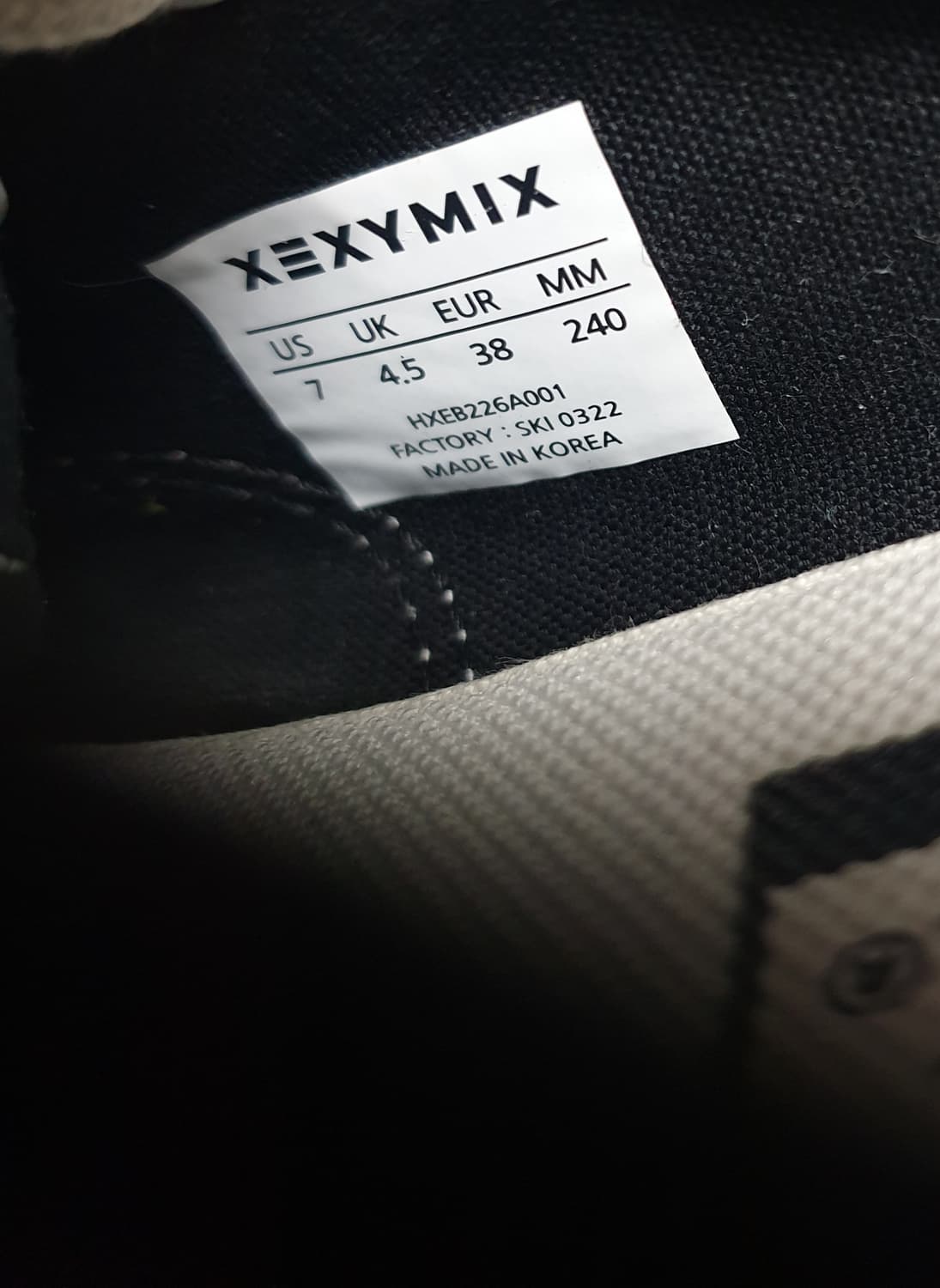 젝시믹스 X-클라우드 캔버스 뮬 스니커즈 하프블랙 (240) 상품이미지6