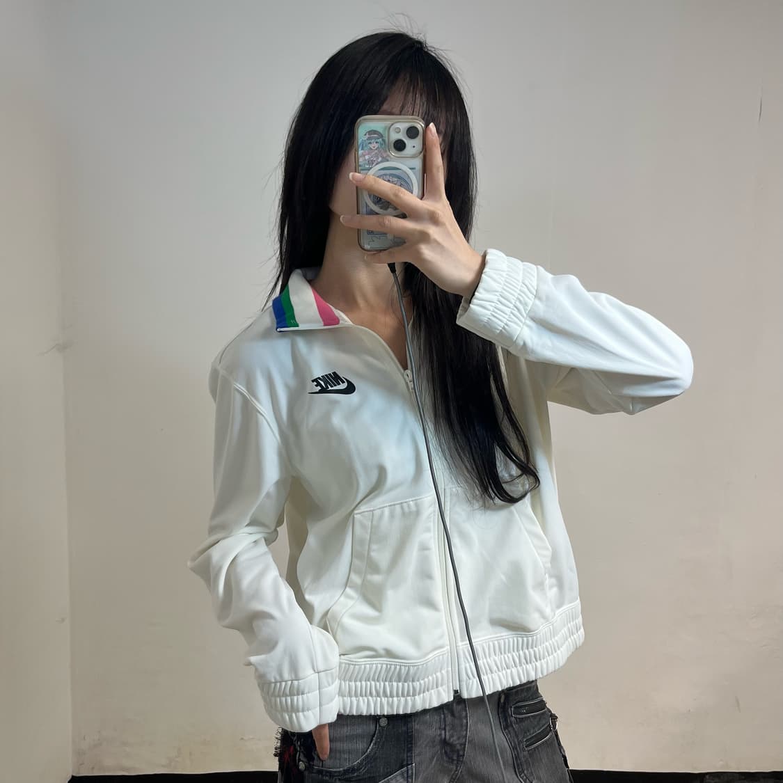Nike white track jacket 상품이미지2