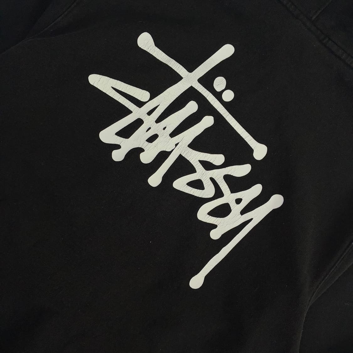 Stussy 스투시 블랙 스탁 빅로고 후드티 상품이미지6