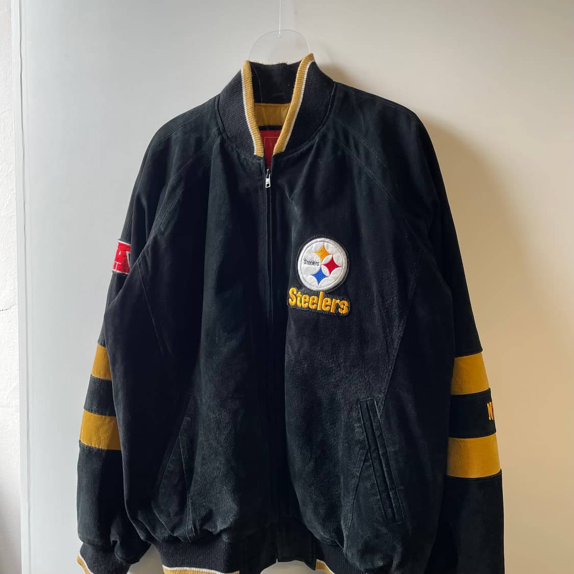 NFL 피츠버그 스틸러스 가죽 바시티 자켓 상품이미지4