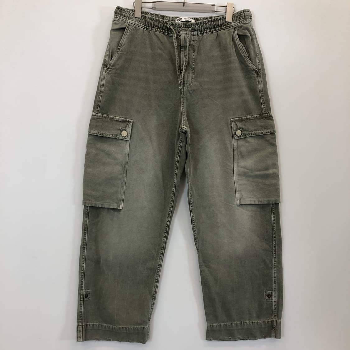 자라 워싱 가먼트 카고밴딩팬츠 34 인치  상품이미지1