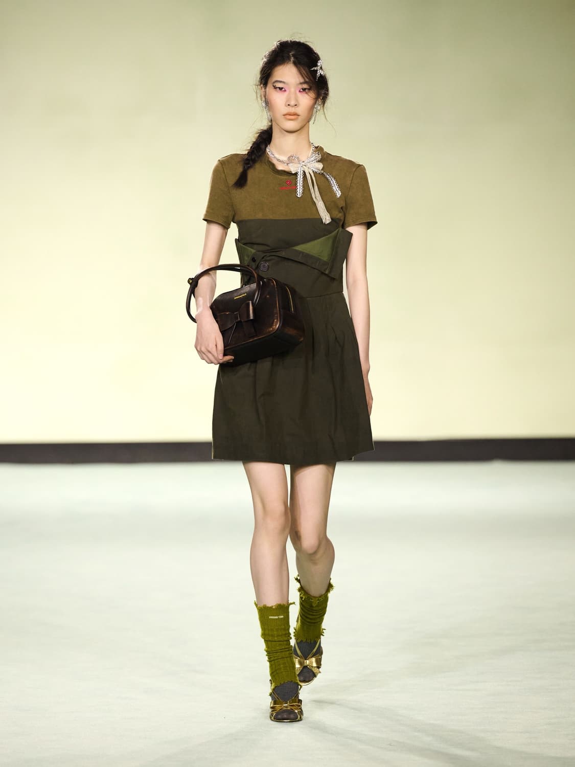 [6,8,10]슈슈통 26ss Wave 레이스 카라 티셔츠/화이트 상품이미지4