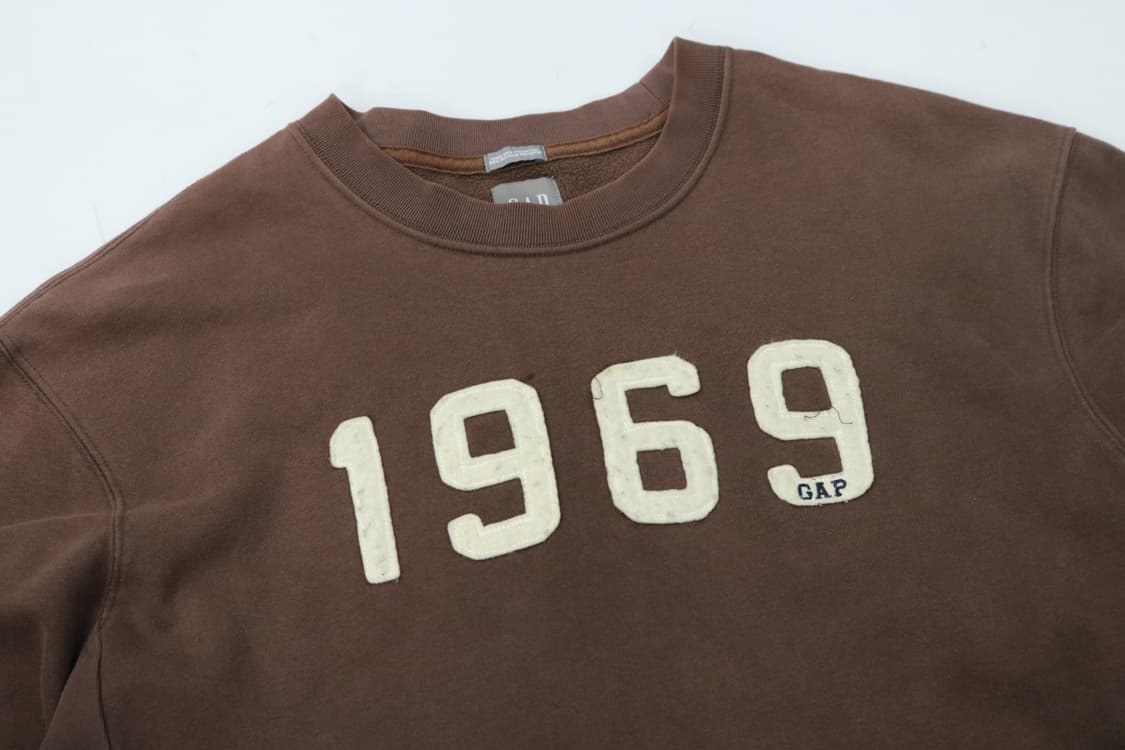 GAP 갭 빈티지 1969 빅 아치 로고 브라운 맨투맨 스웻셔츠 (XL) 상품이미지3