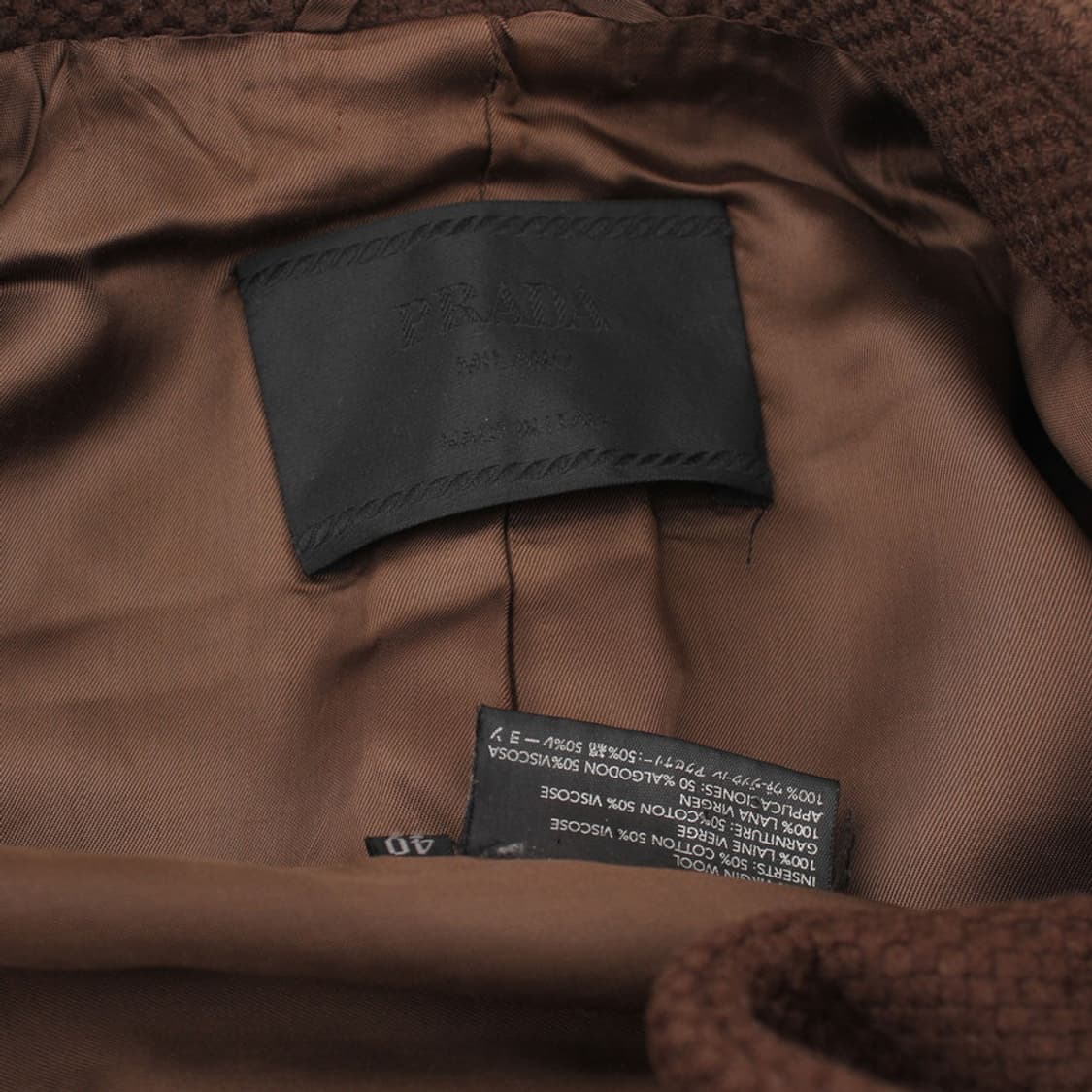 프라다 초코브라운 버진울 엠보 롱코트(마른66) 상품이미지4