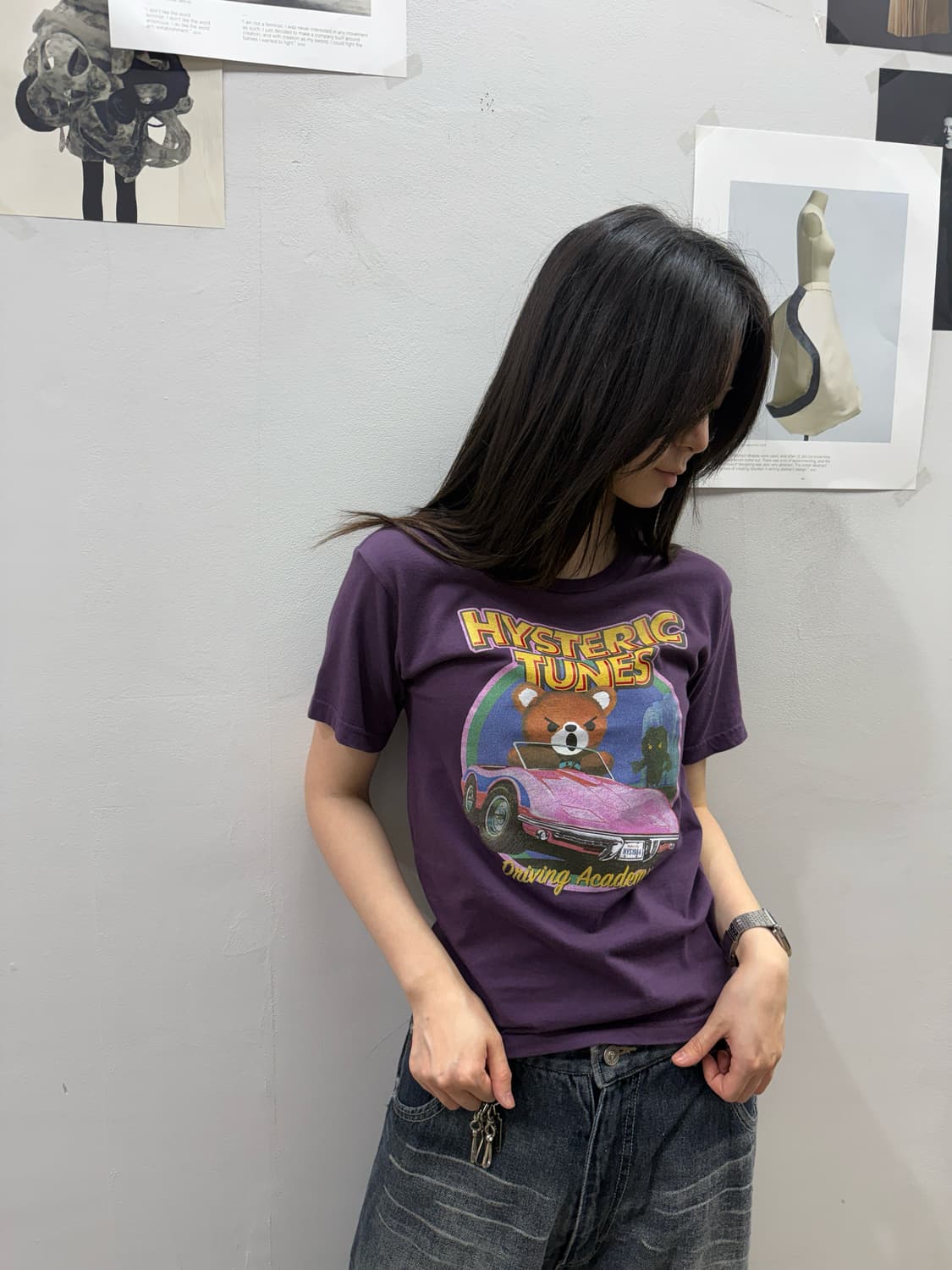 히스테릭 글래머 슬림 실루엣 퍽베어 티셔츠 상품이미지2