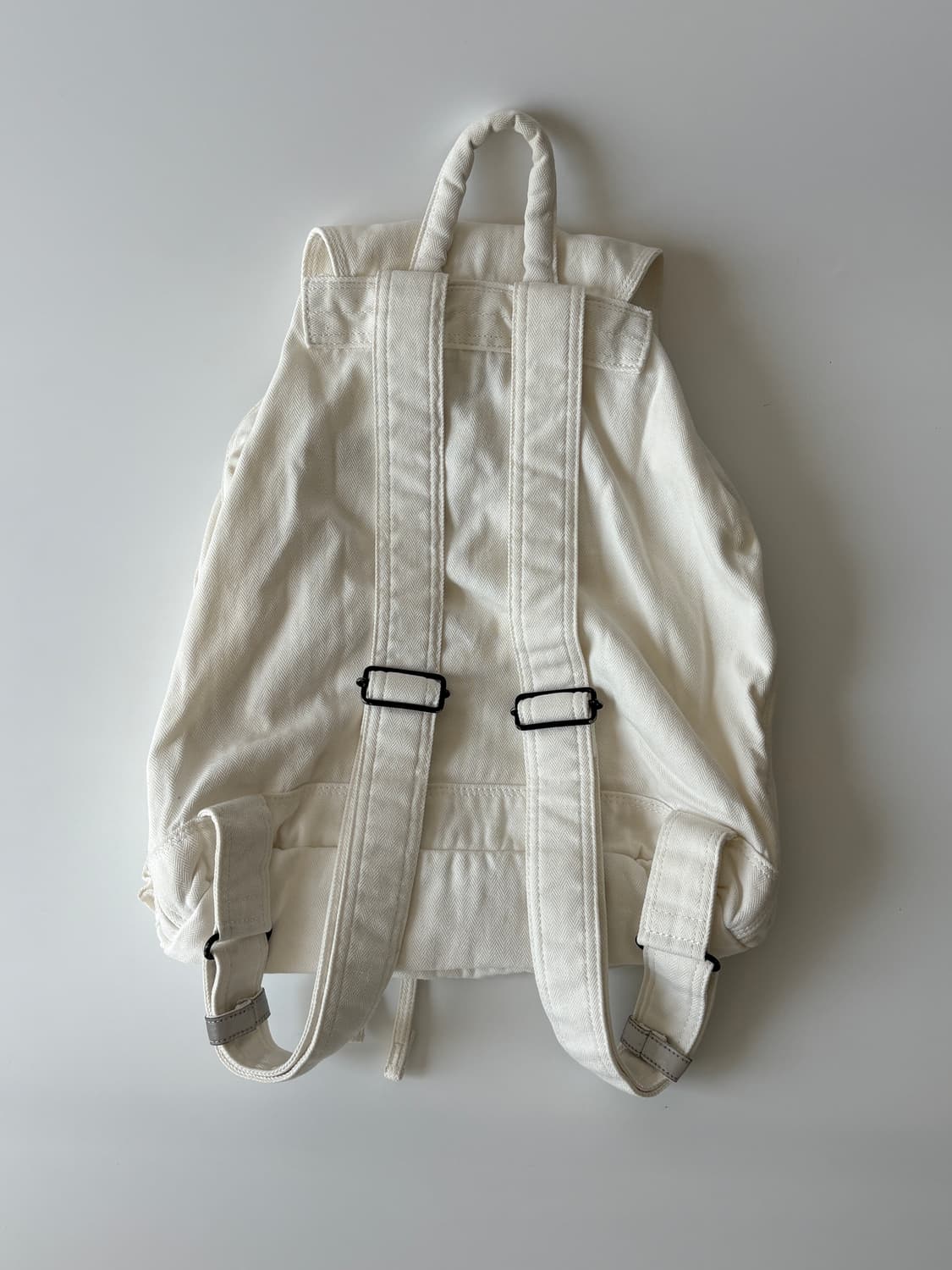 Twill Cotton Rucksack (White) 상품이미지4