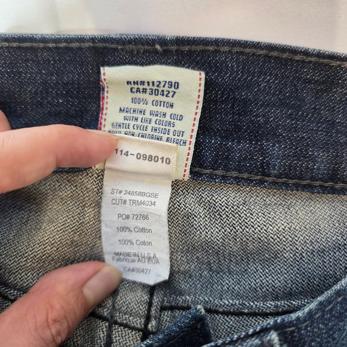 [30]트루릴리전 USA 빌리 스터드 부츠컷 Y2K 데님팬츠 상품이미지5