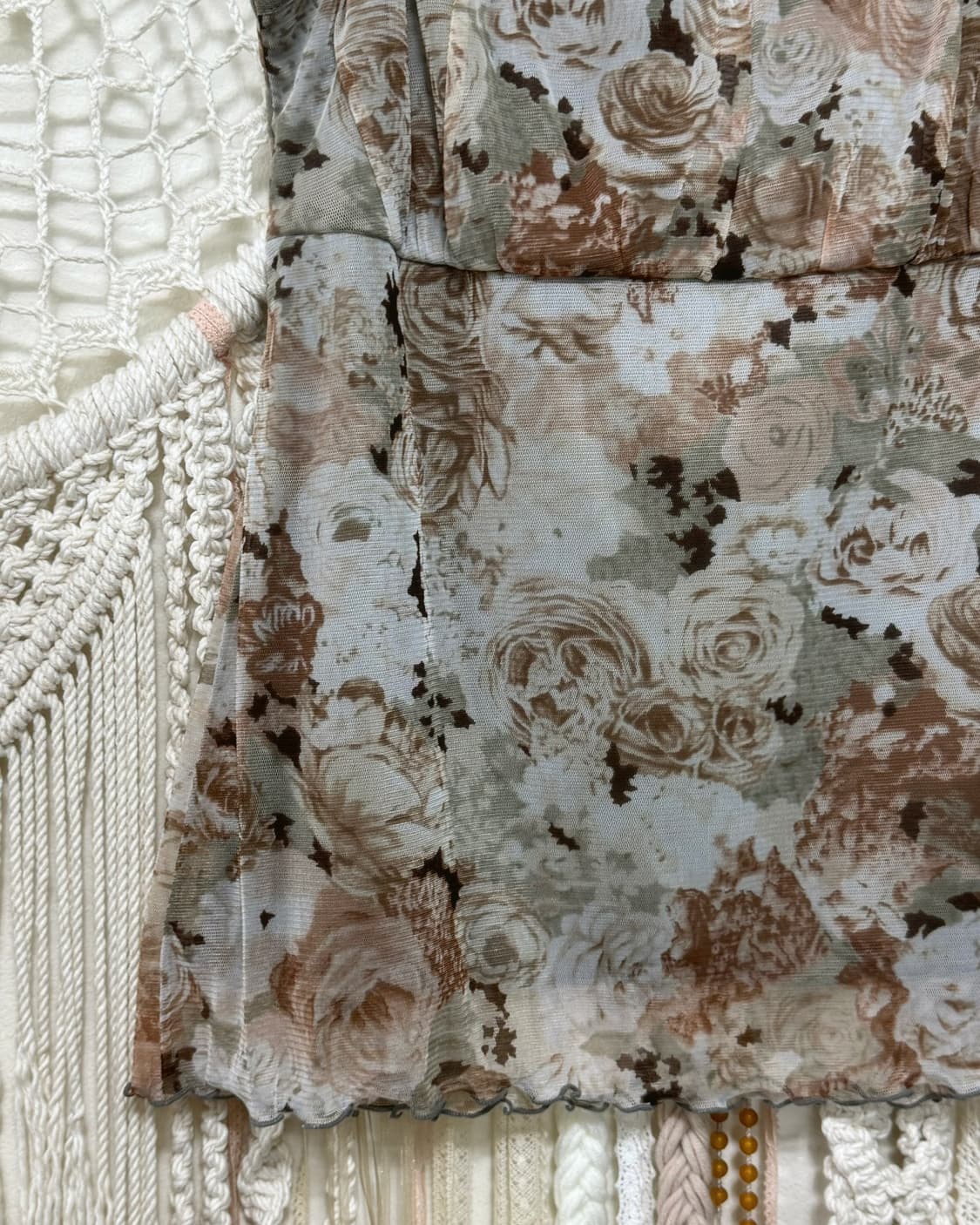 Khaki Rose Lace Sleeveless 상품이미지5