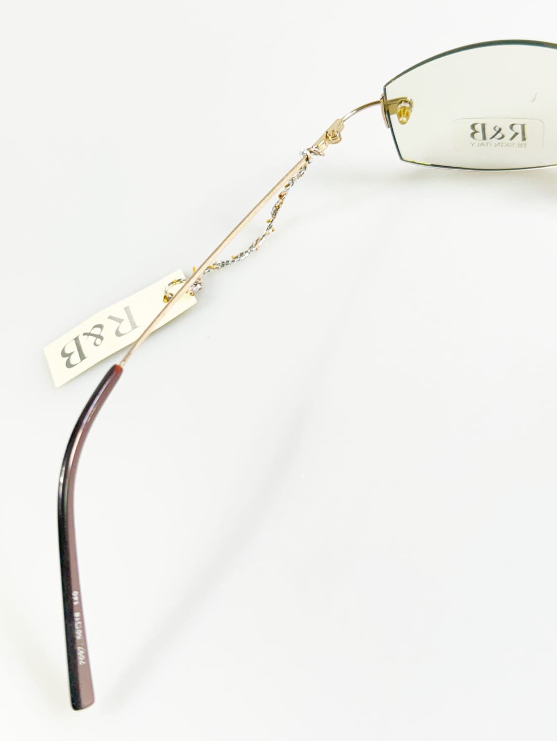 R&B EYEWEAR 무테 스퀘어 골드 메탈 빈티지 틴트 안경 상품이미지7