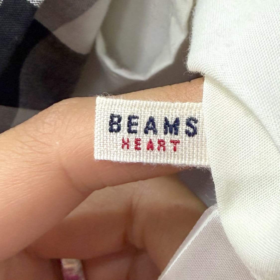 [BEAMS HEART] 검은 숲 깅엄 티어드 SK 상품이미지5