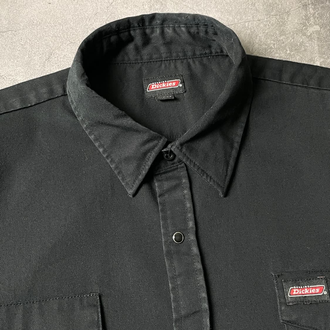 DICKIES 디키즈 빈티지 블랙 스냅버튼 워크 셔츠 A00815 상품이미지2