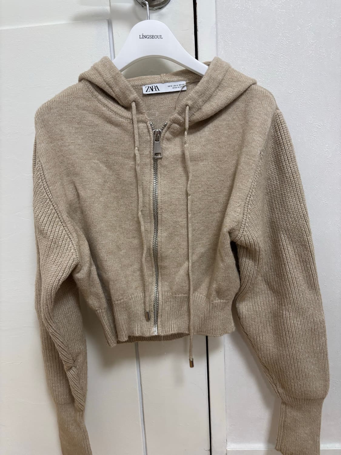 자라 크롭 후드 니트 집업 S 상품이미지6