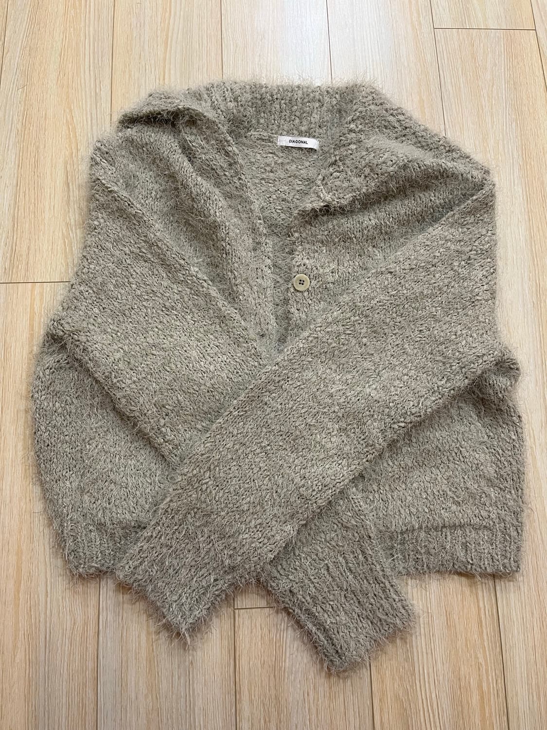 다이애그널 세일러니트 가디건 민트그레이 상품이미지1