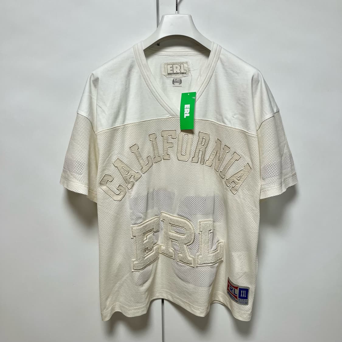 [M]이알엘 ERL 캘리포니아 76 매쉬 풋볼 티/화이트 상품이미지1