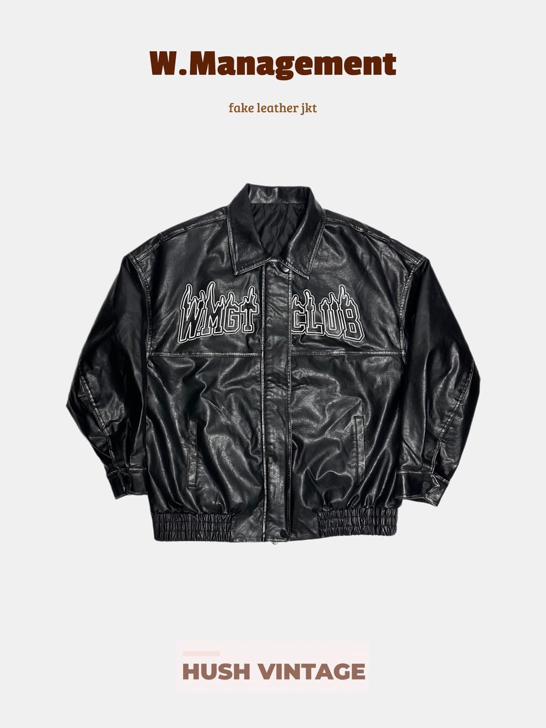 W.Management 인조가죽 블루종 자켓 상품이미지1