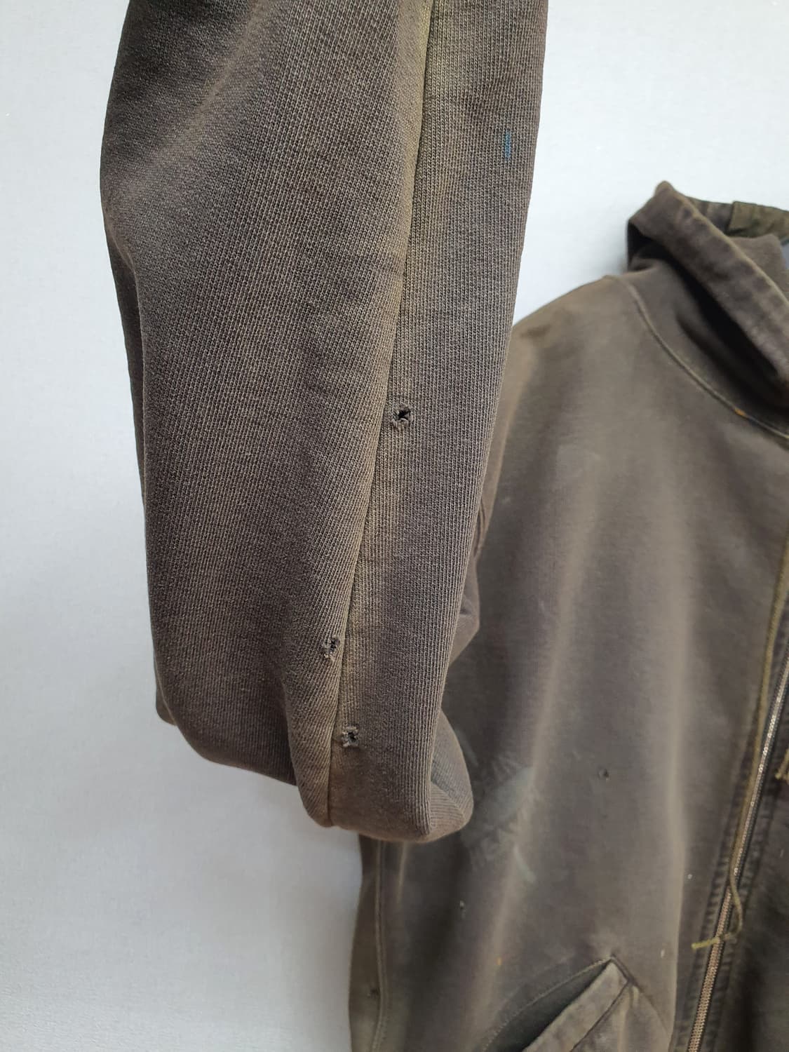 나이젤카본 후드집업 빈티지 커스텀 5[블릿치드 레터링/밀리터리 테이스트] 상품이미지6