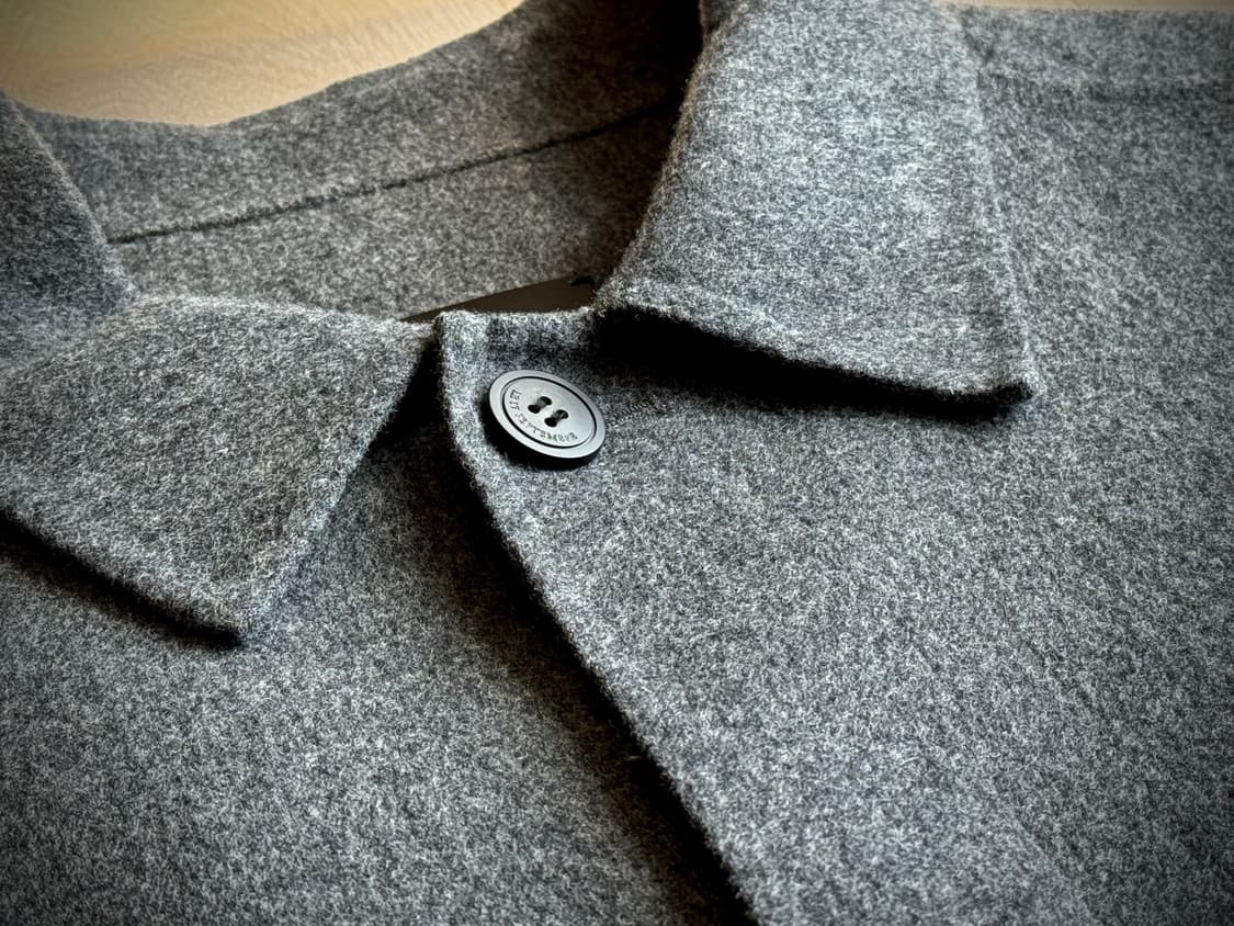 [LE17SEPTEMBRE] 울 미니멀 쇼트 블루종 (멜란지 그레이) 상품이미지5