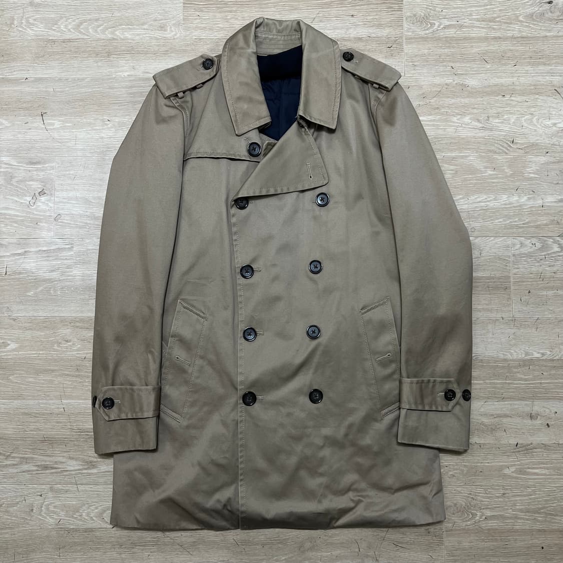 바나나 리퍼블릭 안감 내피 더블 트렌치코트 [라이트 베이지] M/95 상품이미지1