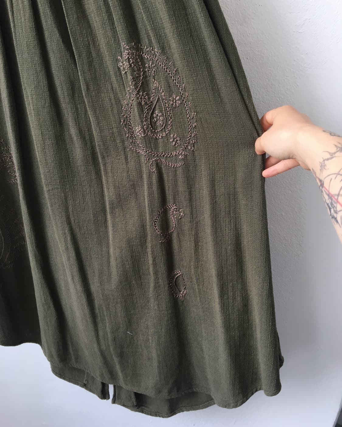 Embroidery point high neck long jacket 상품이미지7
