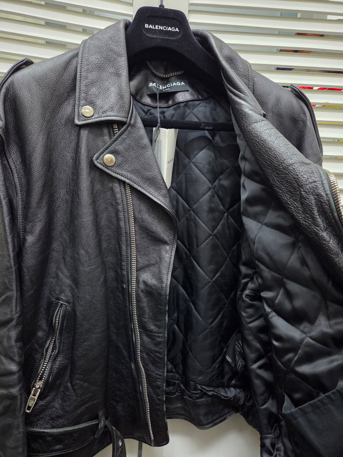 발렌시아가 더블 라이더 가죽 자켓 상품이미지5
