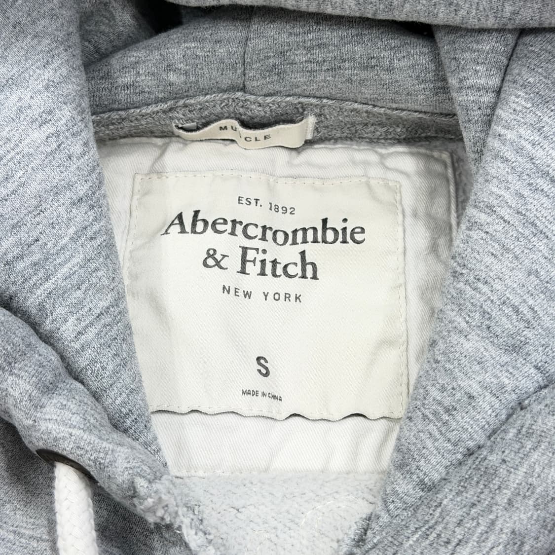 아베크롬비 빈티지 Y2K 데미지 디테일 기모 후드티 그레이 S 상품이미지4
