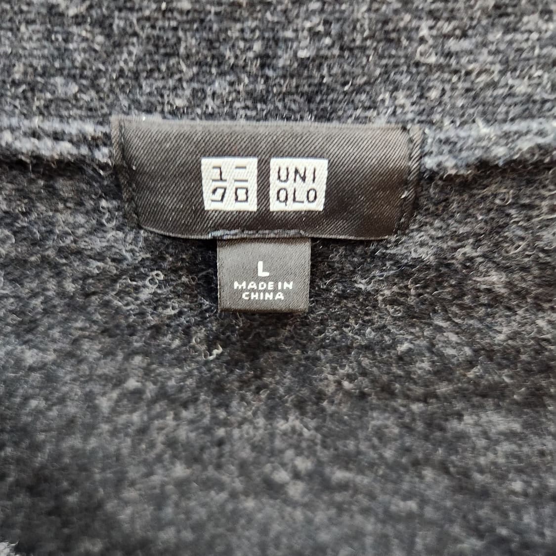 유니클로 차콜색 모100% 가디건 L(L) 상품이미지5