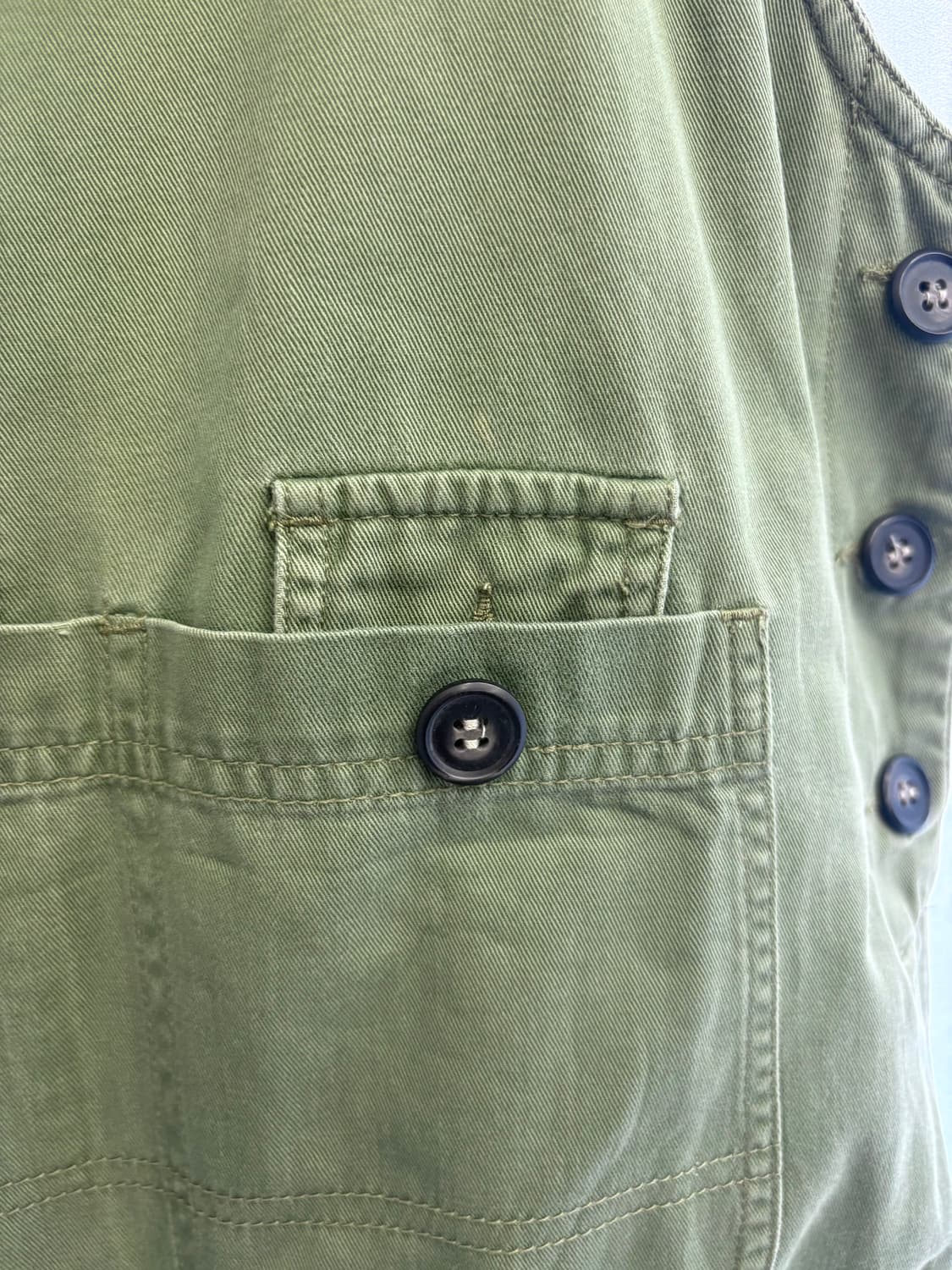 카키 빈티지 워크 오버롤 원피스 JPN 상품이미지3