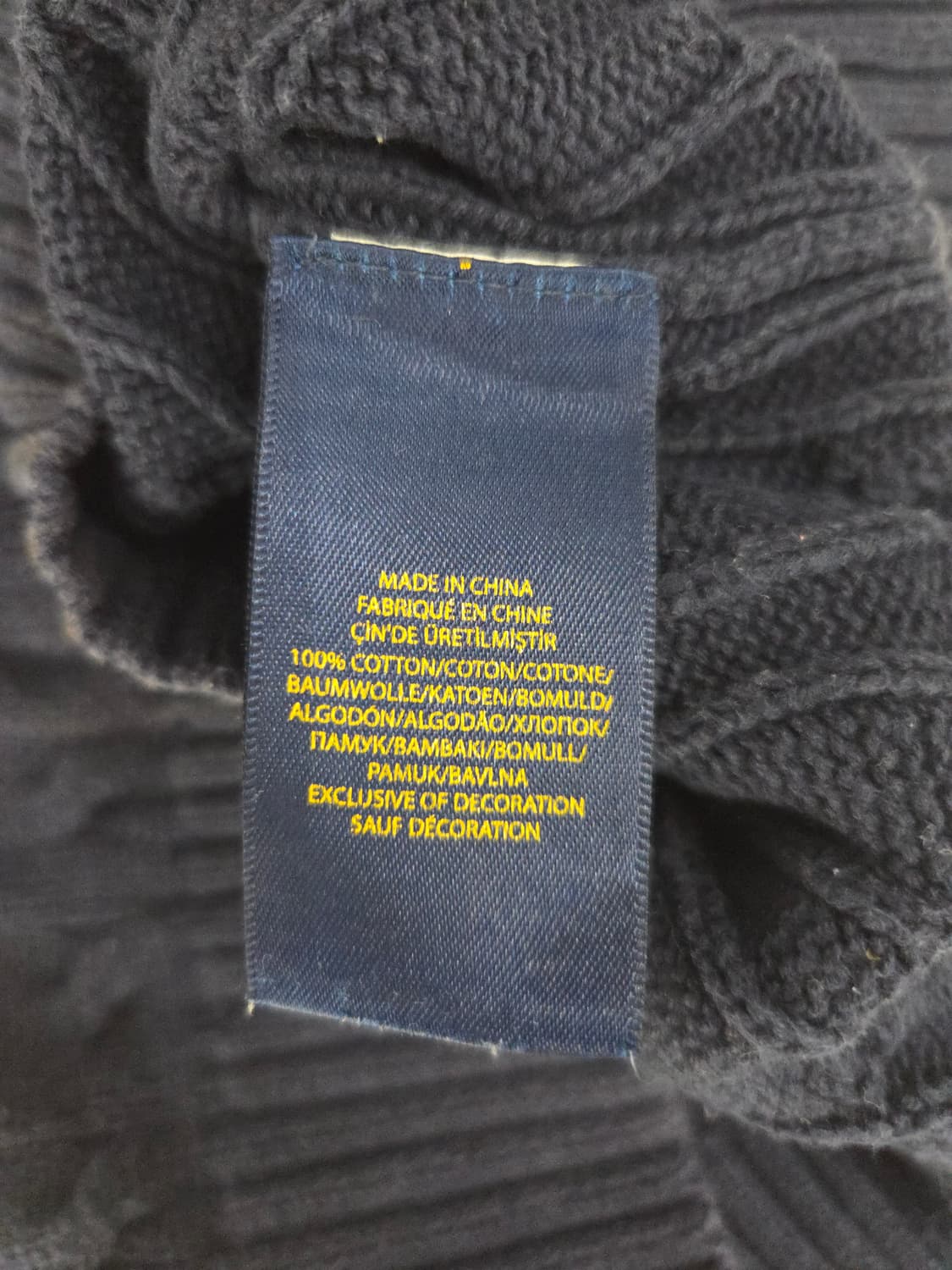 폴로 랄프로렌 키즈 케이블 니트 브이넥 조끼 네이비 상품이미지8