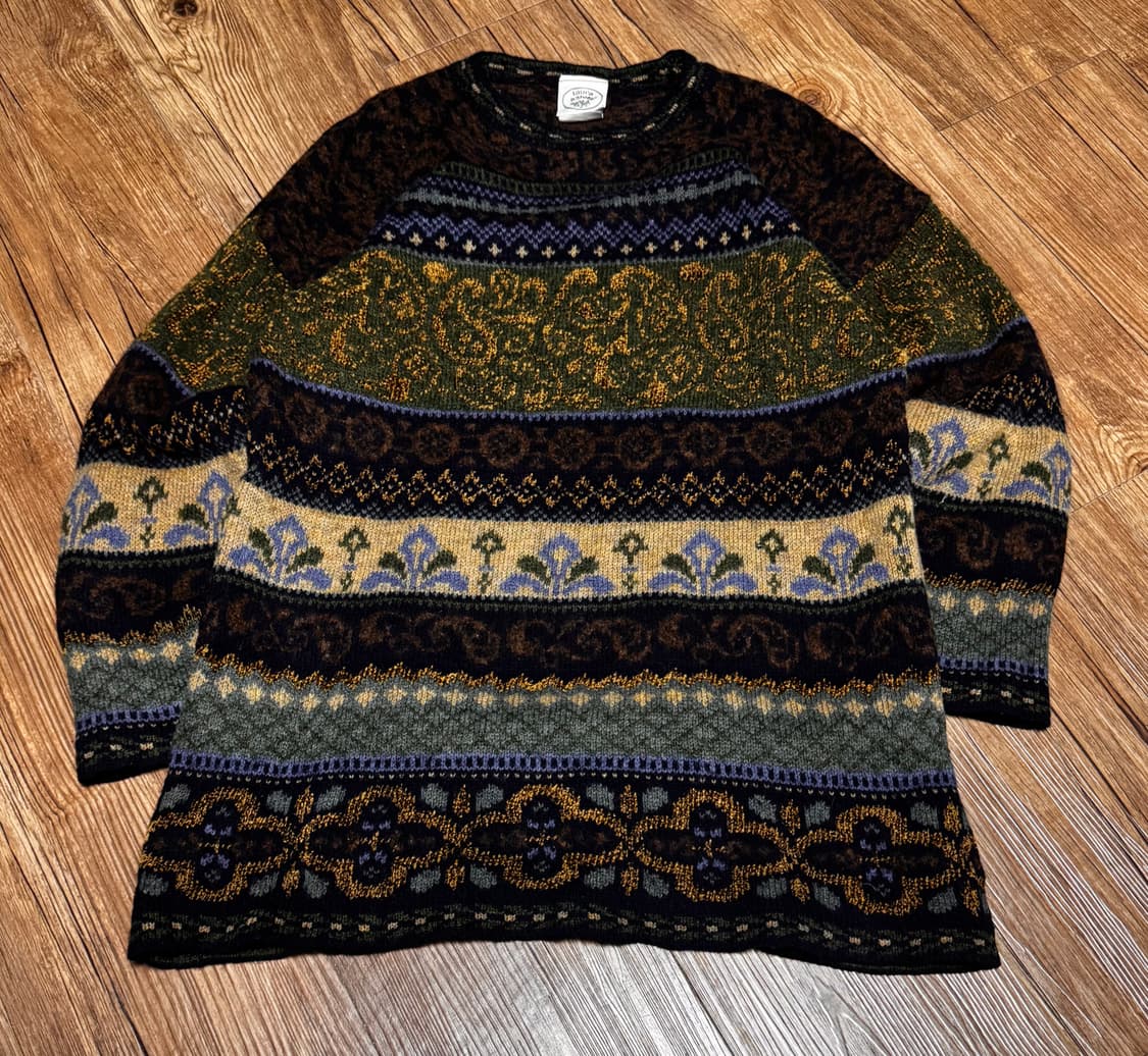 로라애슐리 기하학 패턴 올드머니 니트 스웨터 상품이미지2