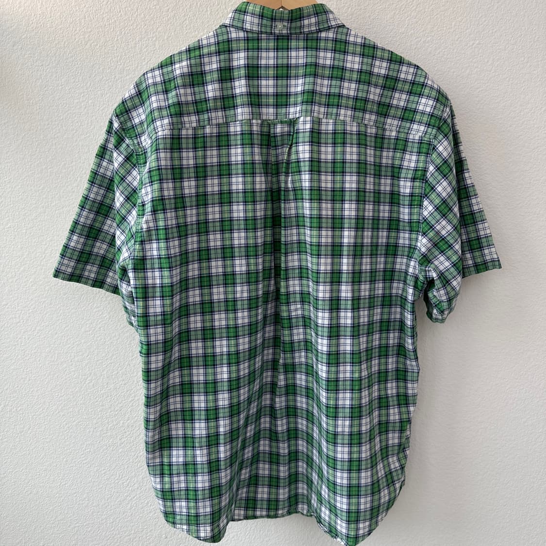 [체감 L-XL] 에디바우어 빈티지 그린 플래드 체크 반팔 셔츠 M 상품이미지5