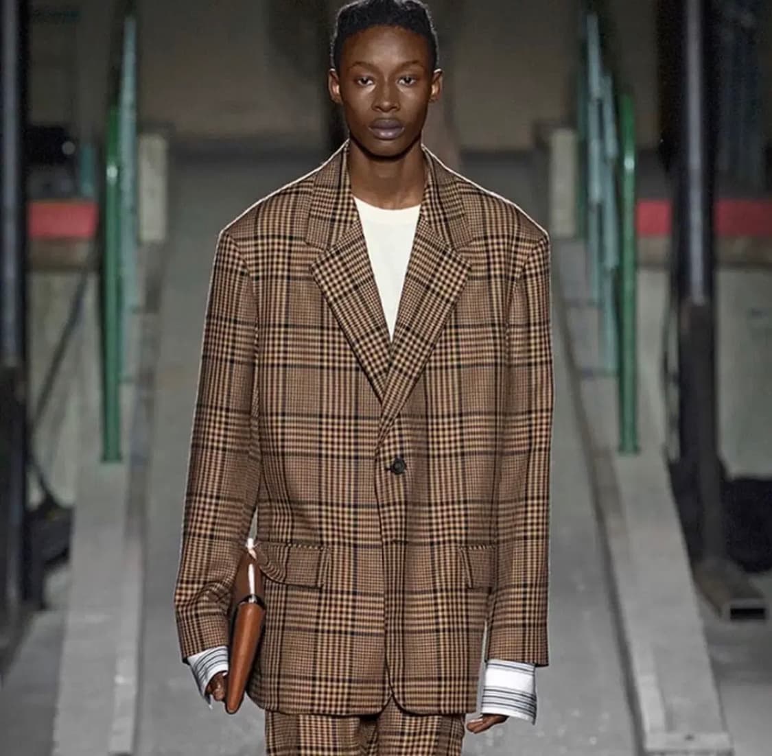 드리스반노튼 울 블랜드 체크 팬츠 18fw 상품이미지1