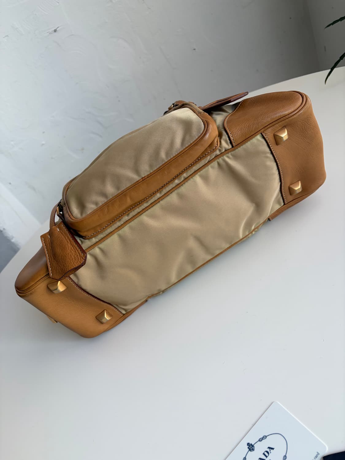 프라다 나일론 레더 숄더백 상품이미지5