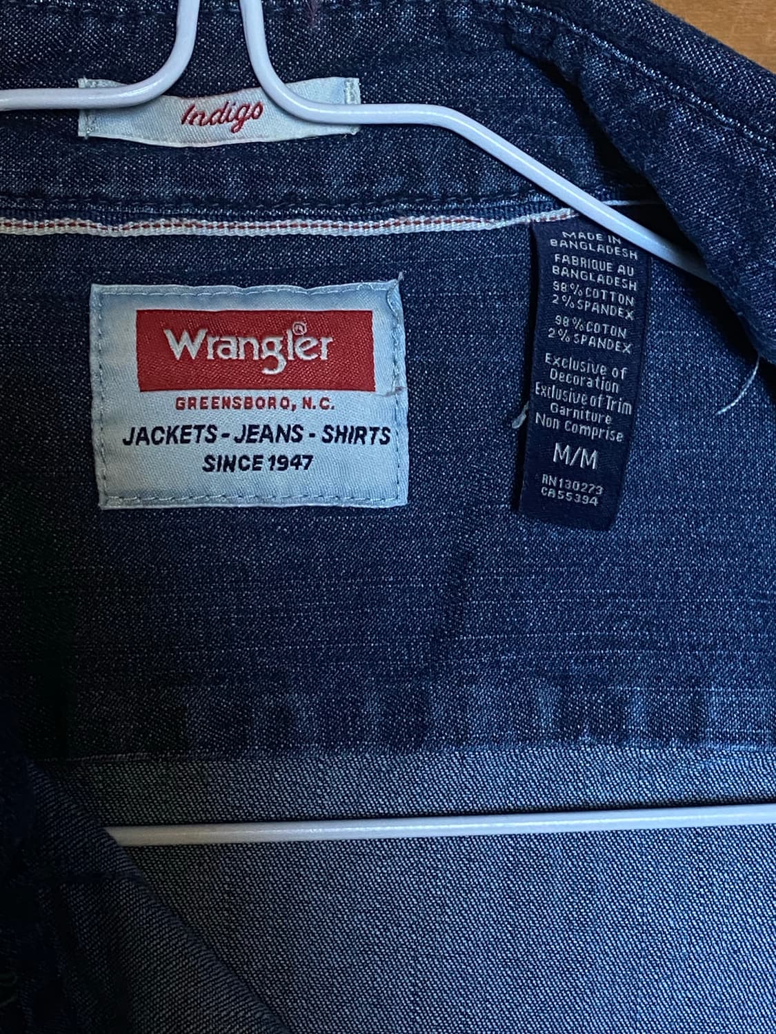 랭글러 데님셔츠 M 상품이미지3