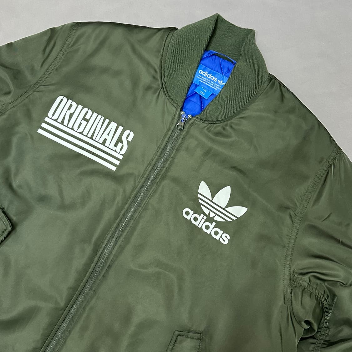 아디다스 빈티지 카키 누빔 항공점퍼 105 상품이미지4